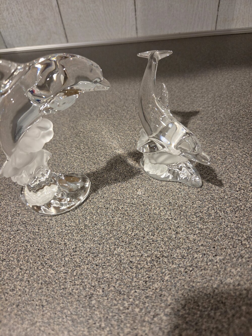 Lenox Fine Crystal Dolphin Figurines Pair (Made in Germany)